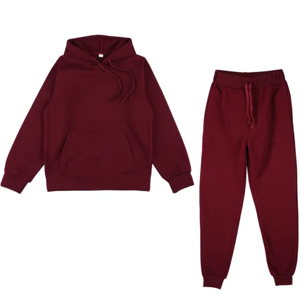 Two Piece Set Fleece Tracksuit Women