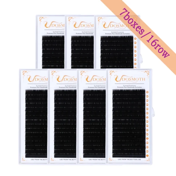 7 trays 16 rows / case individual mink eyelash extensions