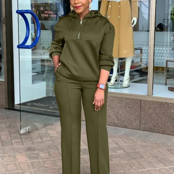Women's Long Sleeve Hoodies Pant Suits